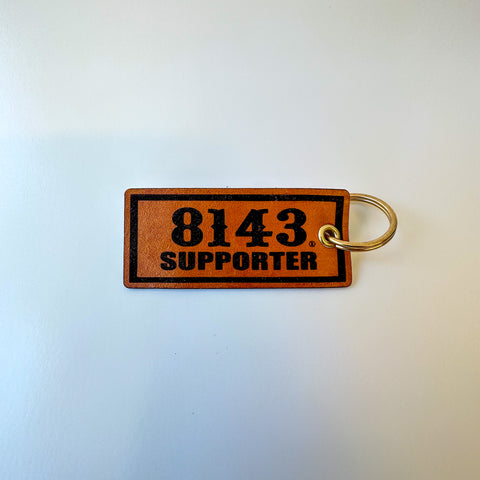 8143 Supporter Natural Leather Key Chain